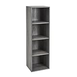 LOLAhome - Estantería Librería Cubo con 4 Estantes de Tablero de Laminado...