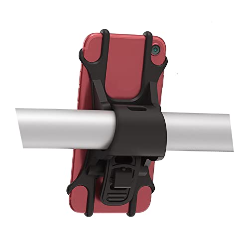 Fglmctsh Bike Motorcycle Phone Mount GPS/Map/Music Made of Durable Non-Slip Silicone.Scooter Detachable Bike Phone Holder for Handlebars,Compatible with 99% iPhone 17-11, Samsung, 4.5