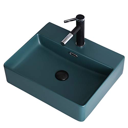 HHHJQFAAT Fregaderos de pedestal, lavabos de baño, lavabos de cerámica, lavabos de cerámica pequeños, contenedor de lavado de café, fácil de limpiar, regalo