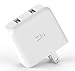 ZMI V2 Charger Wall Adapter for Apple iPhone X / 8/7 / 6 / Plus, iPad, Samsung Galaxy S9/S8/S7/S6/S5/Edge/Edge+, LG, Motorola and More, Foldable Prong Travel Plug Wall Charger with 2 USB Ports