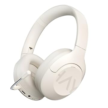 HAYLOU S30 Fone de ouvido Bluetooth com Cancelamento Ativo de Ruído, Over Ear Headphones com Extraível Individualmente Microfone, Suporta conexão com consoles