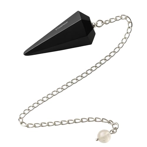 Image of Shungite Pendulum Dowsing Tool - Natural Crystal Pendulum for Spiritual Guidance - Premium Dowser Pendulum for Accurate Divination and Energy Healing - Perfect for Energy Healing and Chakra Balancing - Handcrafted with Precision and Elegance