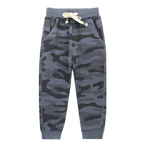 Boys Camo Pants Drawstring Elastic Sweatpants Camouflage Active Joggers for Kids 3-12 Years