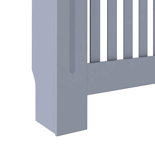 Festnight Radiator Cover MDF with Water Base Laqucer Finish Vertical Slats Heating Cabinet Smooth Top for Living Room Bedroom Furniture Decor 44.1\" x 7.5\" x 31.9 Inches (W x D x H)