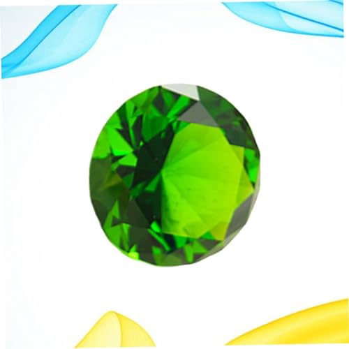 Gemas de cristal verde Yardwe de 2 piezas para decoración de bodas 4