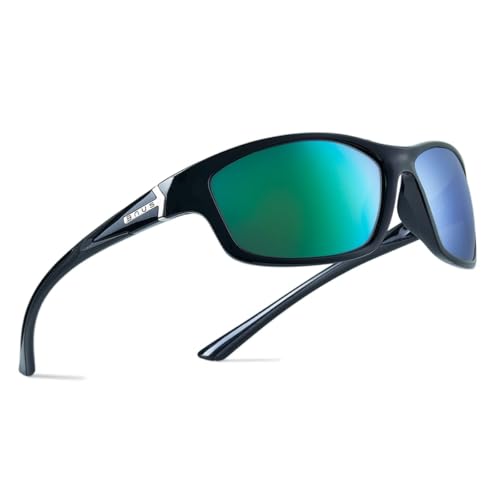 Image of BNUS Polarized Corning Glass Lens Sunglasses for Men Fishing & Driving | Durable scratch-resistant lenses, matte no-paint frame, wrap-around, great for running, cycling & all-day wear