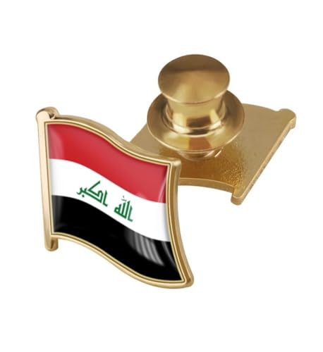 Image of vmcoatdu Country Flag Backs Locking Pin Keepers Locking Clasp Pin Badge International Travel Brooch Metal Alloy Souvenir Pin 0.75x0.7 Inch Small Pin