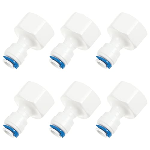 Didiseaon Adaptateur de Raccord de Filtre à Eau en Plastique 6 Pièces Raccords à Emboîtement Connecteur Rapide de Plomberie Compatible Systèmes d'Eau