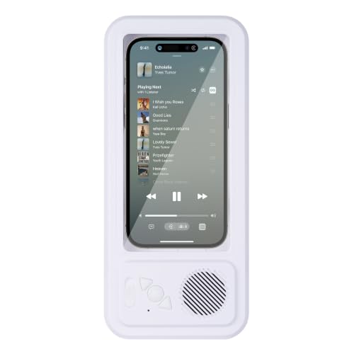 Soporte impermeable para teléfono para ducha con altavoz inalámbrico y pantalla táctil
