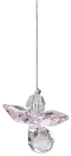 Woodstock Chimes Woodstock Rainbow Makers Collection, Crystal Guardian Angel, 1'' Rose October Crystal Guardian Angels Crystal Suncatchers for Outdoor, Patio, Home or Garden Décor (CGRO)