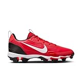 Nike Force Trout 9 Keystone Low Rubber Baseball Cleats SZ 7.5 Scarlet | White