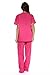 Just Love Women's Scrub Sets Six Pocket Medical Scrubs (V-Neck With Cargo Pant), Fuchsia, Small