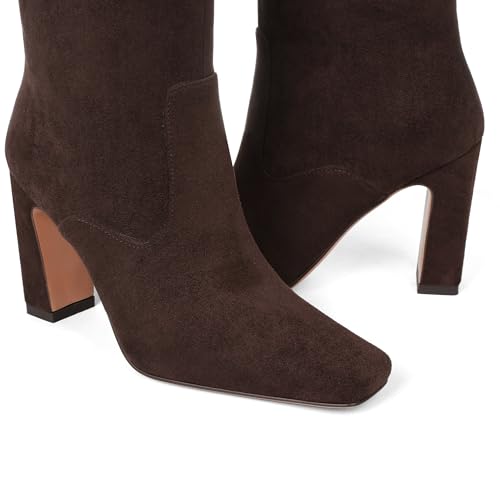 Lovee Cosee Women's Knee High Boots 2025 Chunky Block Heel Square Toe with Side Zipper Fall Winter Comfort Boots for Work Commute Office Walking & Night Events3