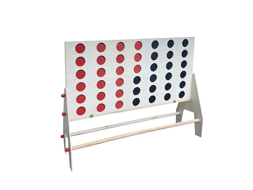 Board Games,Giant Connect 4 Game Set - Jumbo Outdoor Backyard Game - Wooden Board for Kids & Adults - Four-in-a-Row Game Board - Party Games
