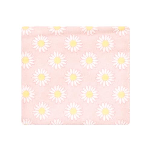 Image of Hudson Baby Unisex Baby Cotton Poly Flannel Receiving Blankets, Lemon Daisy, One Size