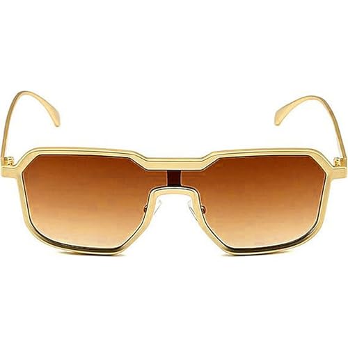 Image of Dervin UV Protected One Piece Designer Punk Style Metal Sunglasses for Men and Women