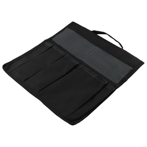 Bolsa de ferramentas de jardim Oxford 210D com almofada de assento e organizador de pendurar – Bolsa de armazenamento com vários bolsos para jardinagem ao ar livre, joelheira compacta e bolsa de banco