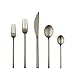 Mepra Due Ice Rainbow 5 Piece Cutlery Set with 1 Table Knife, 1 Dinner Fork, 1 Salad Fork, 1 Dessert Spoon and 1 Teaspoon - Italian Made PVD Titanium Coated 18/10 Stainless Steel Flatware