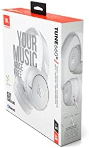 JBL Tune 660NC Wireless Over-Ear Bluetooth Headphones with active noise cancellation, in white