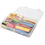 530Pcs Bagged-Heat Shrink Tube Kit Thermoresistant Tubing Heatshrink Wire Protecter Insulation Materials Wrapping Cable Insulation Sleeved