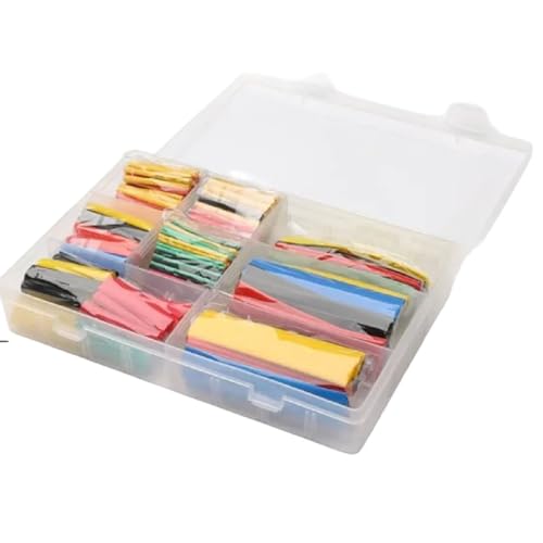 530Pcs Bagged-Heat Shrink Tube Kit Thermoresistant Tubing Heatshrink Wire Protecter Insulation Materials Wrapping Cable Insulation Sleeved