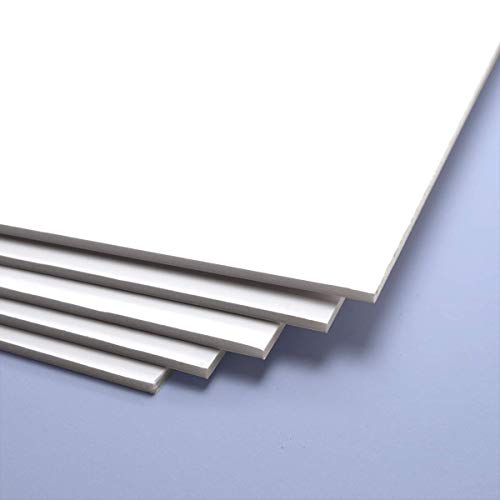 Materia Prima Cartón Pluma para Maquetas, Letreros y Soportes. Plancha de Poliestireno Expandido de Fácil Corte. Foamboard Multiusos. (Blanco, 3 mm de grosor, 50x70 cm)