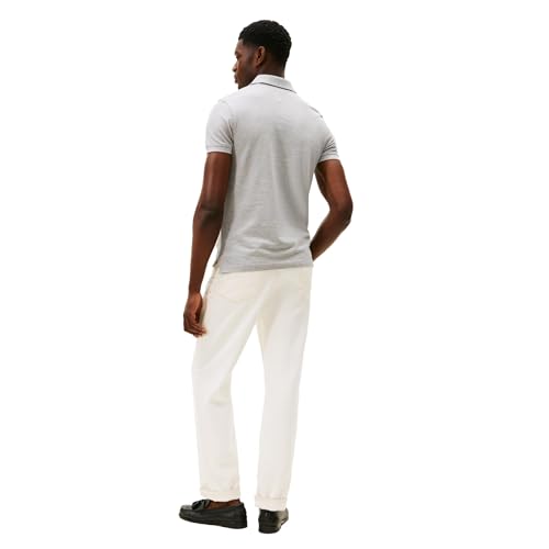 Image of Tommy Hilfiger Men's Short Sleeve Polo Shirts in Slim Fit with Stretch and Organic Pique Cotton