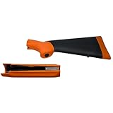 Hogue OverMolded Rubber Shotgun Stock for Mossberg 500 Less Lethal Orange with Forend, Orange - 05042