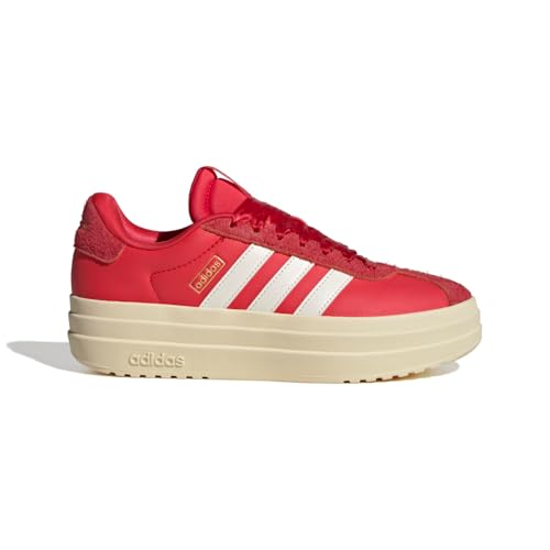 Image of adidas Womens Vl Court Bold Lace Up Sneakers Shoes Casual - Pink