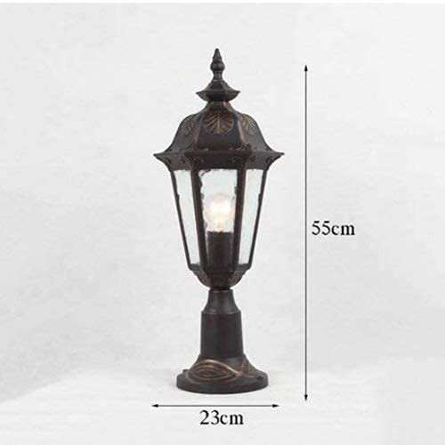 1.8m Traditional Victorian Style 3 Way Head Outdoor Garden Solar Post Lamp Sensor Dimmable LED Lantern Bollard Pathway IP44 - Black On Anglia Market