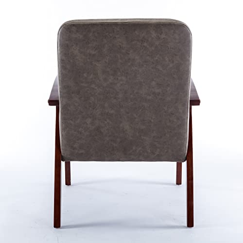 Sillón moderno poliuretano Marrón miniatura 7
