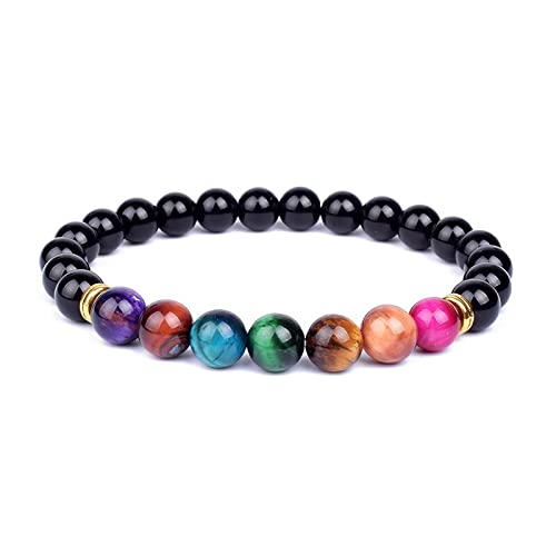 Chakra balance de guérison avec bracelet oeil de tigre homme de qualité 5A
