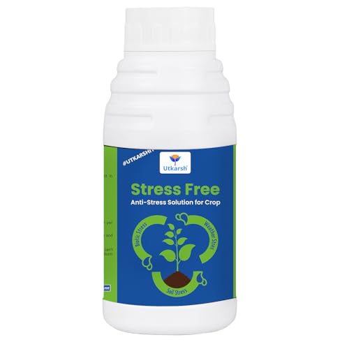Image of Utkarsh Stress Free - Humic acid, Fulvic acid & Amino Acid Seaweed Extract based Biostimulant, Stimulates Flowering & Fruit Setting, Promotes Vigorous Root & Shoot Growth | 500 ml; Pack of 1