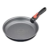 アイメディア フライパン 28cm IH対応 焼き肉プレート兼用 着脱式取っ手 ダイヤモンドコートパン ダイヤモンド加工 取っ手が取れる 炒め鍋 紺