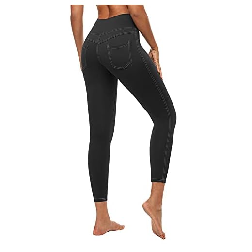 Lixada Pantalones de Yoga para Mujer Secado Rápido Cintura Alta con Bolsillo Trasero Leggings para Correr Fitness Entrenamiento Físico
