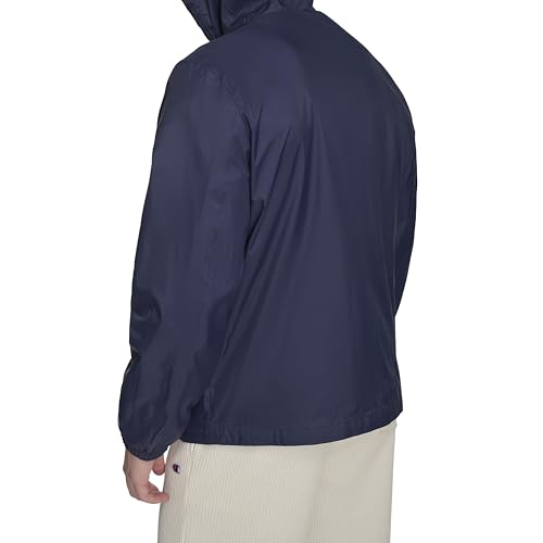 Champion Men's Hooded Coaches Rain Jacket, Peacoat, Medium4