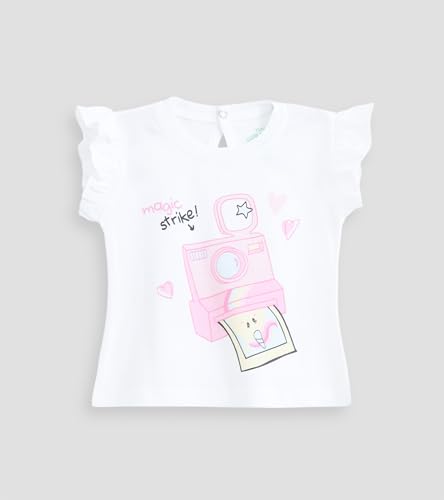 Image of YUV 100% Cotton Infant Baby Girls Printed Tshirts, Pack of 5