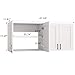 White Laundry Room Cabinets and Storage with 4 Doors and Utility Adjustable Shelf，Gabinetes Para Cocina Cupboard Kitchen Organizers and Storage Pantry Wall Mounted 12.4