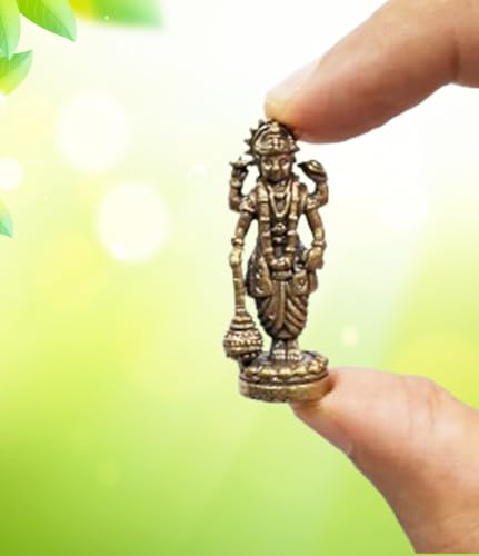 Miniatura Estatua de Latón Vishnu de Pie