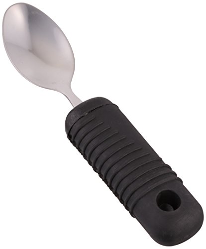 Sammons Preston 76030 Sure Grip Stainless Steel Spoon with Thick Rubber Handle
