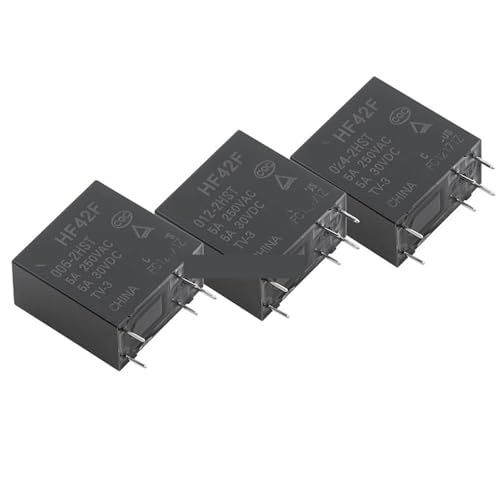 Relé HF42F-005-2HST de 5V para proyectos de domótica y hogar inteligente