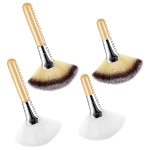 Qianyu Facial Fan Brushes Set for Makeup Cover