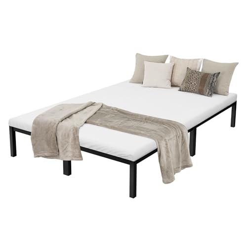 ML-Design Metallbett 140x200 cm auf Stahlrahmen mit Lattenrost, Schwarz,...