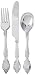 Baroque Silver Plastic Flatware Set 96 pcs-48 Forks, 24 Spoons and 24 Knives.