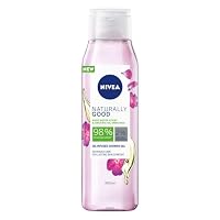 NIVEA Naturally Good Rose Water and Organic Oil Enriched Shower Gel (300ml), Natural Body Wash for Women, Fresh Mild Scent and Vegan Formula for Cleansed Skin
