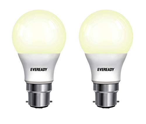 Eveready Base B22D 5-Watt LED Bulb, (Pack of 2, Yellow)