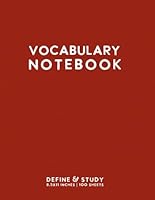 Vocabulary Notebook: Red Softcover Word Study Journal by schoolnest B096LTWDPP Book Cover