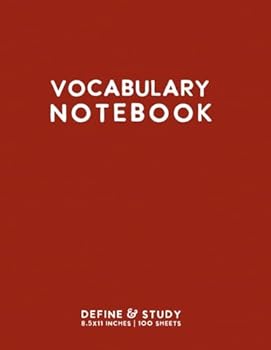 Paperback Vocabulary Notebook: Red Softcover Word Study Journal by schoolnest Book