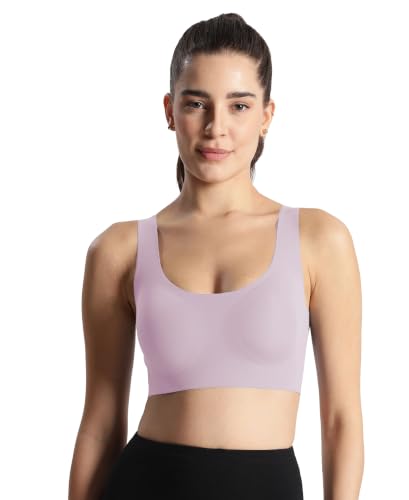Image of Jockey 1840 Women Wirefree Padded Microfiber Elastane Full Coverage Bonded Tech Lounge Bra