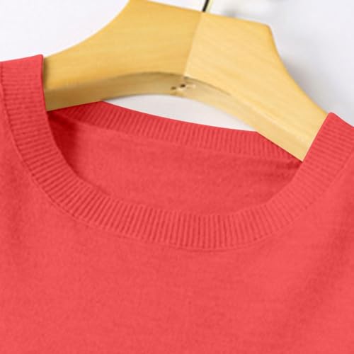 OIOLOYJM Fall Cashmere Sweaters for Women 2025 Crewneck Long Sleeve Tops Knitted Pullovers Lightweight Merino Wool Sweater